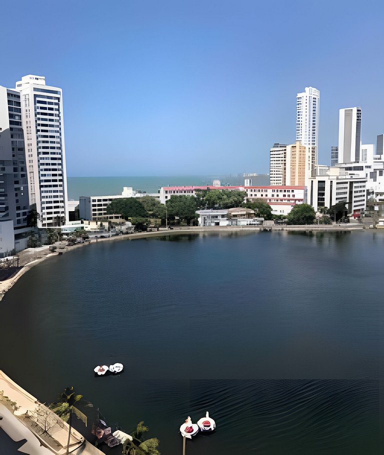 Hermoso apartamento con vista en el laguito