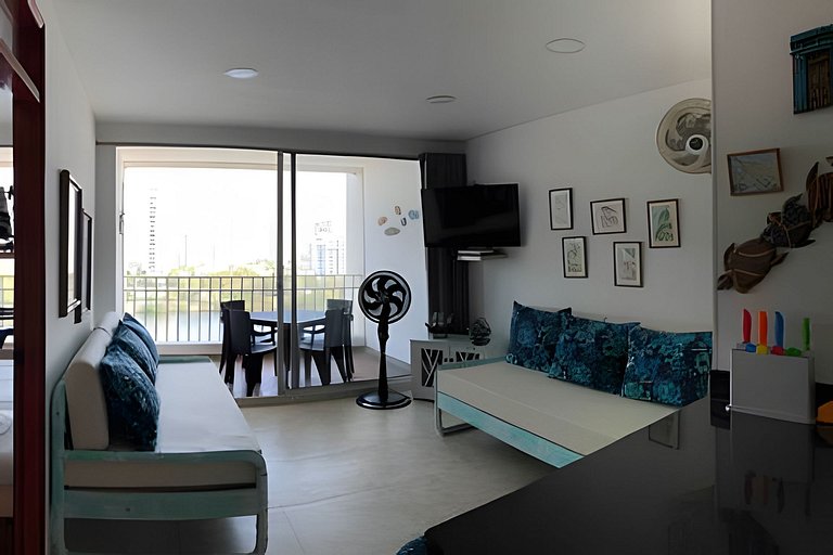 Hermoso apartamento con vista en el laguito