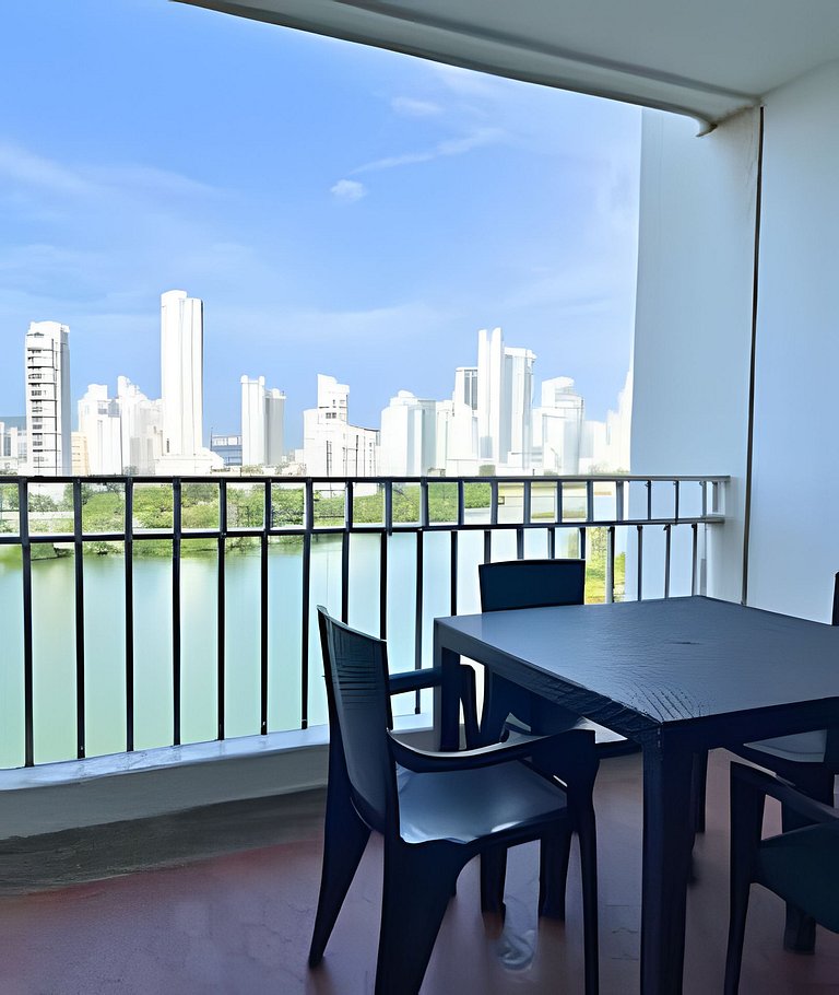 Hermoso apartamento con vista en el laguito