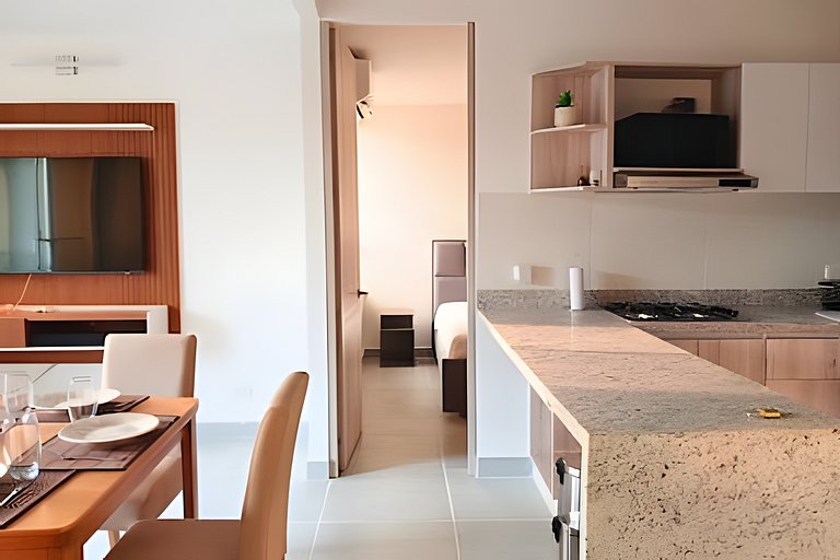 Apto Capriela: nuevo y Moderno a 5 Min de la Playa